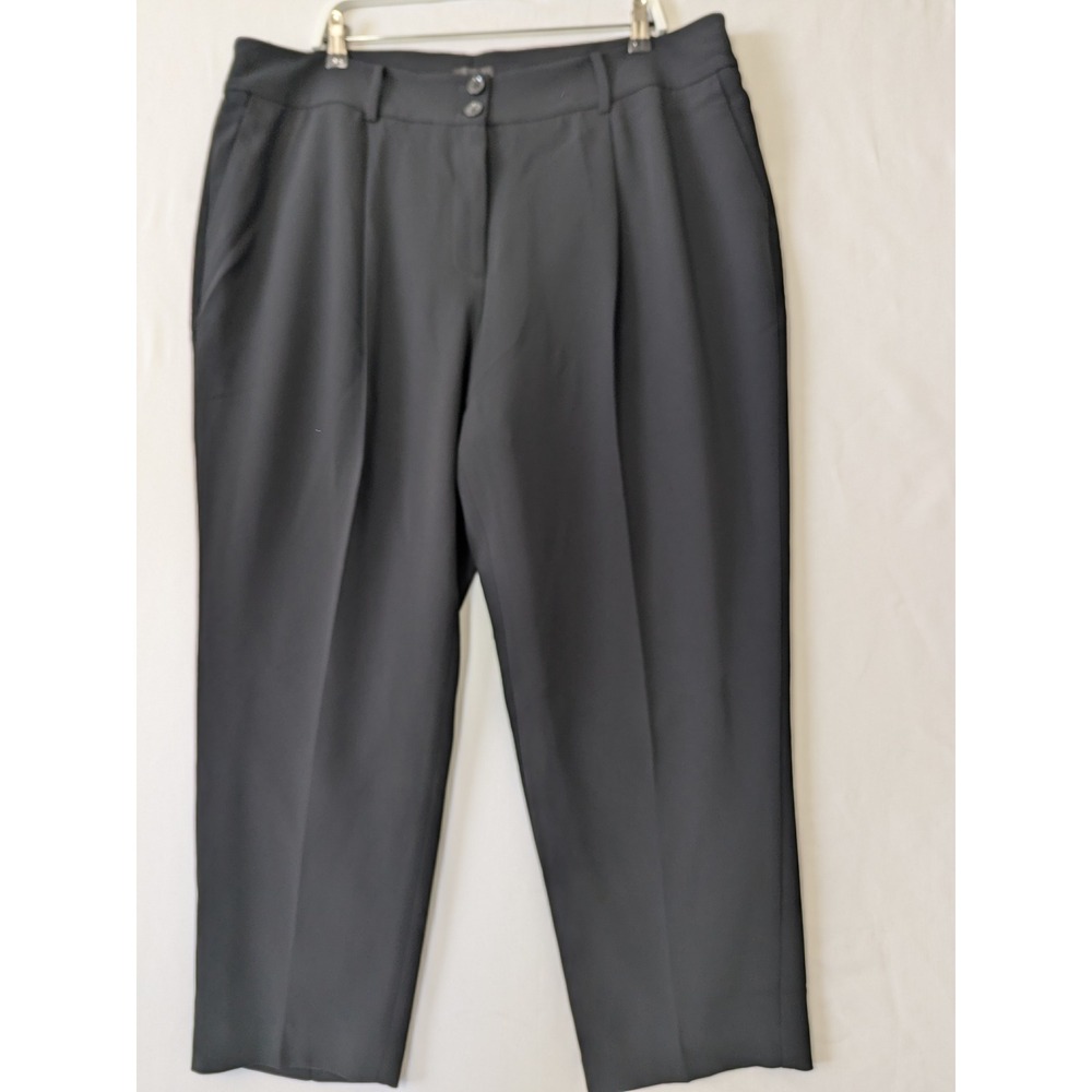 Talbots Plus Black Pleated Straight Leg Dress Pants 20W Office New With Tags‎